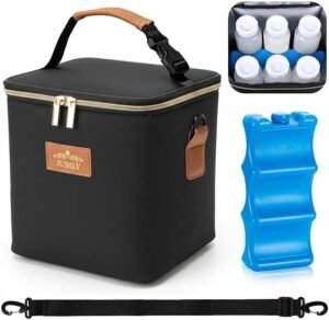 Insulated Breastmilk Cooler Bag with Ice Pack